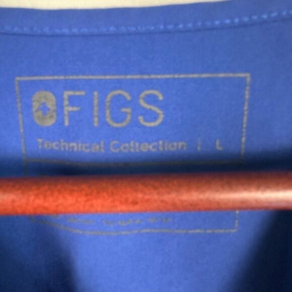 FIGS Womens Casma Scrub Top Size Large Ceil Blue - Picture 2 of 5